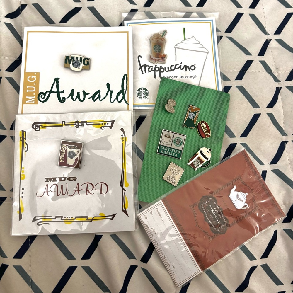 Lot of 11 Starbucks Authentic Vintage & Rare pins